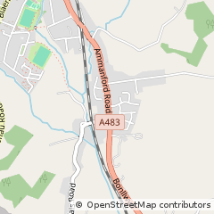 Map of Ammanford, Carmarthenshire