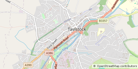 Map of Tavistock, Devon