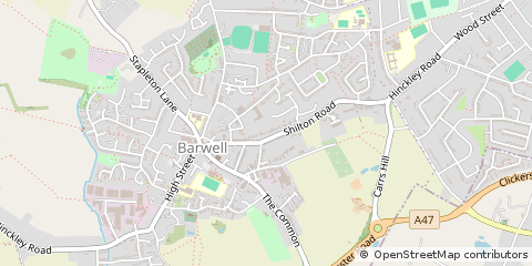 Map of Barwell, Leics