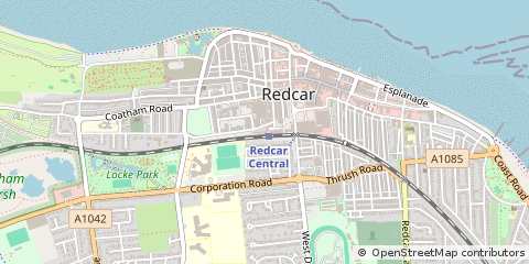 Map of Redcar, Cleveland