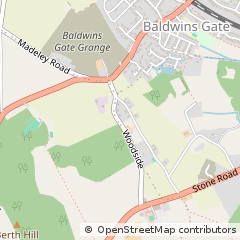 Map of Newcastle Under Lyme, Staffordshire