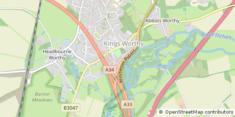 Map of Winchester, Hampshire