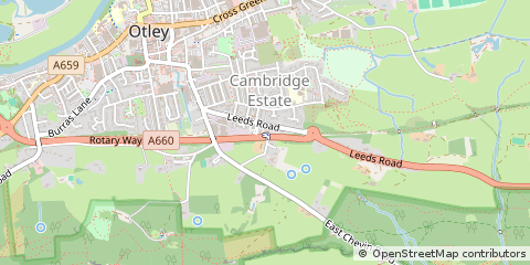 Map of Leeds, West Yorkshire