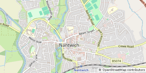 Map of Nantwich, Cheshire
