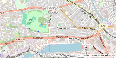 Map of Preston, Lancashire