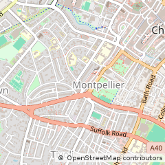 Map of Cheltenham, Gloucestershire