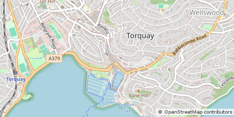 Map of Torquay, Devon