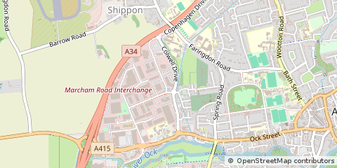 Map of Abingdon, Oxfordshire