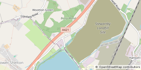 Map of Wootton, Bedfordshire