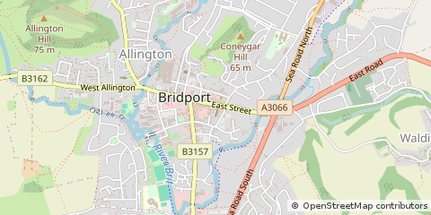 Map of Bridport, Dorset