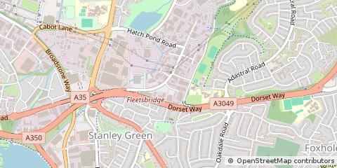 Map of Poole, Dorset