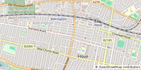 Map of Hove, East Sussex