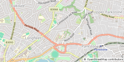 Map of Poole, Dorset