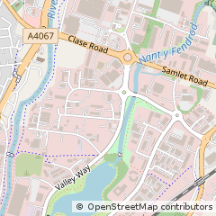 Map of Morriston Swansea, West Glamorgan