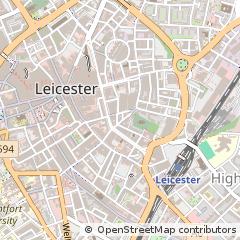 Map of Leicester, Leicestershire