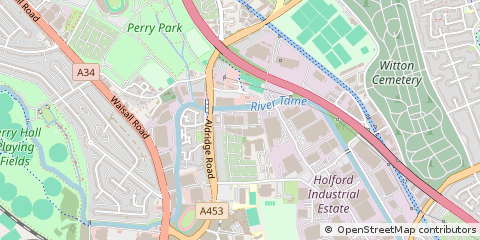 Map of Perry Barr, Birmingham