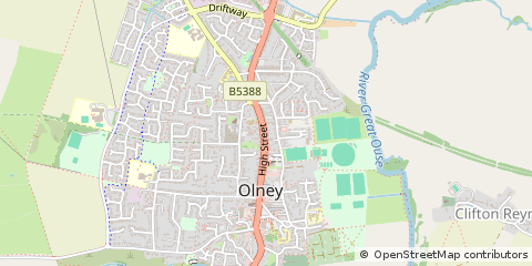 Map of Olney, Buckinghamshire
