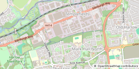Map of Harlow, Essex
