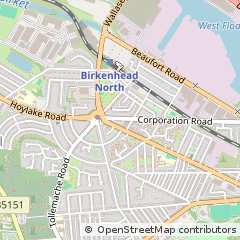 Map of Birkenhead, Wirral