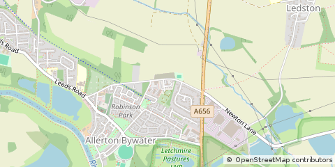 Map of Allerton Bywater, West Yorkshire