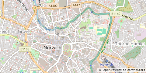 Map of Norwich, Norfolk
