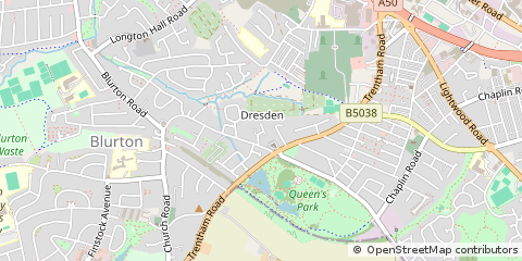 Map of Stoke on Trent, Staffordshire