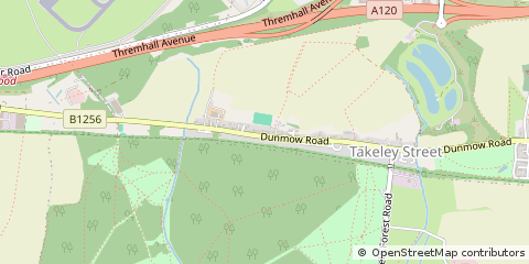 Map of Takeley, Herts