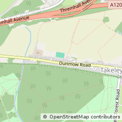 Map of Takeley, Herts