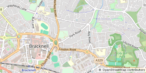 Map of Bracknell, Berkshire