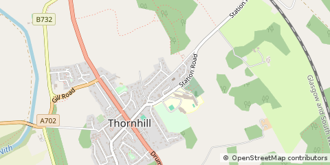 Map of Thornhill, Dumfriesshire