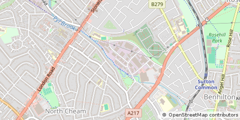 Map of Sutton, Surrey
