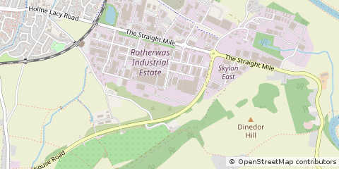 Map of Hereford, Herefordshire