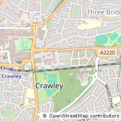Map of Crawley, West Sussex
