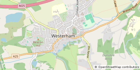 Map of Westerham, Kent