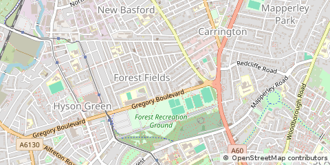 Map of Nottingham, Notts