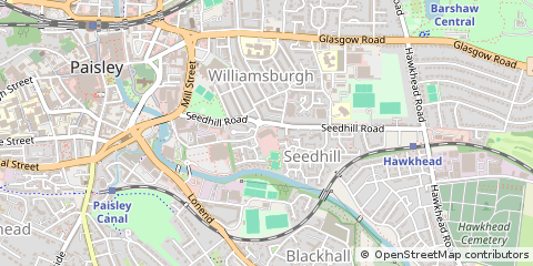 Map of Paisley, Renfrewshire
