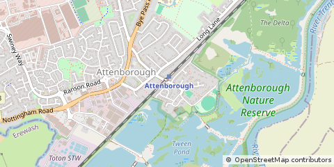Map of Nottingham, Nottinghamshire