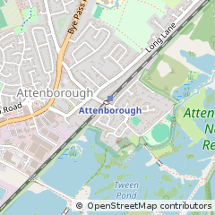 Map of Nottingham, Nottinghamshire