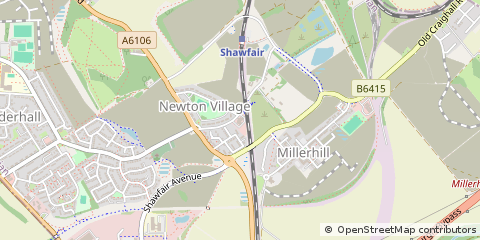Map of Newton Village, Midlothian