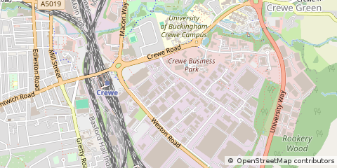 Map of Crewe, Cheshire