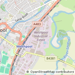 Map of Welshpool, Powys