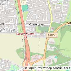 Map of Newcastle Upon Tyne, Tyne and Wear