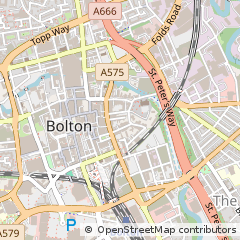 Map of Bolton, Lancashire
