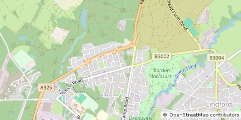 Map of Bordon, Hants
