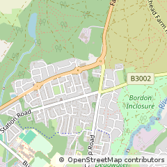 Map of Bordon, Hants
