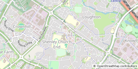 Map of Milton Keynes, Buckinghamshire