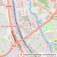 Map of Stoke-on-Trent, Staffs