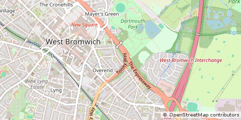 Map of West Bromwich