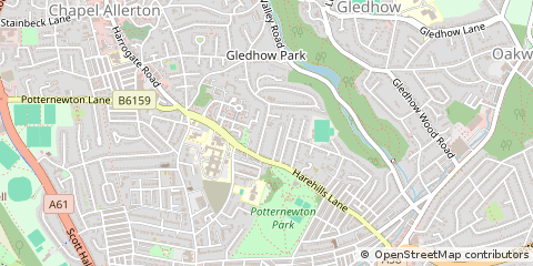 Map of Leeds, West Yorkshire