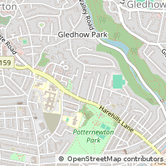 Map of Leeds, West Yorkshire